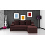 Rozkládací rohová sedačka VALERIE Tmavě hnědá Hnědá