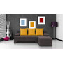 Rozkládací rohová sedačka VALERIE Tmavě šedá Žlutá