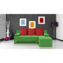 Rozkládací rohová sedačka VALERIE Zelená Červená