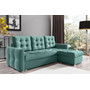 Rozkládací rohová sedací souprava 103 MATTHEW Pravá Zelená