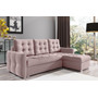 Rozkládací rohová sedací souprava 103 MATTHEW Pravá Růžová