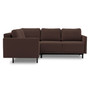 Rohová rozkládací sedací souprava LAYA L Levá Hnědá