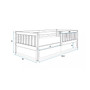 Dětská postel SMART 80x160 cm Borovice - bílá - galerie #4