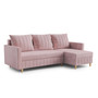 Rozkládací rohová sedací souprava FOX Levá Růžová