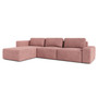 Rohová sedací souprava BERG Pravá Růžová