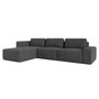 Rohová sedací souprava BERG Pravá Tmavě šedá