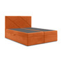 Čalouněná postel VERDE 160x200 cm Oranžová - galerie #1