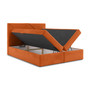 Čalouněná postel VERDE 160x200 cm Oranžová - galerie #2