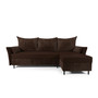 Rozkládací rohová sedací souprava GREM Levá Hnědá