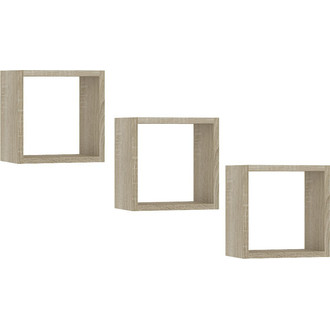 Set tří poliček SCIENNA - dub sonoma