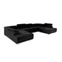 Rozkládací rohová sedací souprava 152 JAMES - černá
