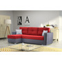 Rozkládací rohová sedací souprava 102 AIDEN Levá Šedá+červená