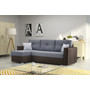 Rozkládací rohová sedací souprava 102 AIDEN Levá Hnědá+šedá