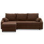 Rohová rozkládací sedací souprava HEWLET PLUS Hnědá - galerie #11