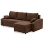 Rohová rozkládací sedací souprava HEWLET PLUS Hnědá - galerie #4