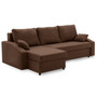 Rohová rozkládací sedací souprava HEWLET PLUS Hnědá - galerie #3