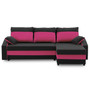 Rohová rozkládací sedací souprava HEWLET PLUS color Černá + růžová - galerie #6