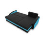 Rohová rozkládací sedací souprava HEWLET PLUS color Černá + Tmavě modrá - galerie #12