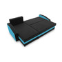Rohová rozkládací sedací souprava HEWLET PLUS color Černá + světle modrá - galerie #13