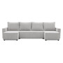 Rohová rozkládací sedací souprava LUCCA U Světle šedá