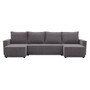 Rohová rozkládací sedací souprava LUCCA U Tmavě šedá