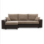 Rohová rozkládací sedací souprava PAUL 1 PRO Hnědá eko-kůže + Cappuccino