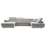 Rohová rozkládací sedací souprava RIGATTO II PRO 2 Pravá Světle šedá - galerie #2
