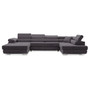 Rohová rozkládací sedací souprava RIGATTO II PRO 2 Pravá Tmavě šedá