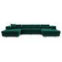 Rohová rozkládací sedací souprava RIGATTO III PRO 1 Lahvová zelená