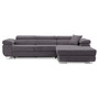 Rohová rozkládací sedací souprava RIGATTO VI PRO 2 Pravá Tmavě šedá