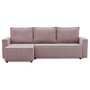 Rohová rozkládací sedací souprava LUCCA model 2 Růžová