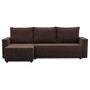 Rohová rozkládací sedací souprava LUCCA model 2 Hnědá