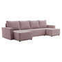 Rohová rozkládací sedací souprava LUCCA U model 2 Růžová - galerie #1