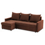 Rohová rozkládací sedací souprava VERONA Hnědá - galerie #2