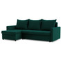 Rohová rozkládací sedací souprava VERONA model 2 Lahvová zelená - galerie #3