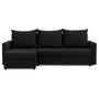 Rohová rozkládací sedací souprava VERONA model 2 Černá - galerie #3