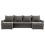 Rohová rozkládací sedací souprava U VERONA Šedá