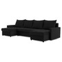 Rohová rozkládací sedací souprava U VERONA Černá - galerie #1