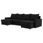 Rohová rozkládací sedací souprava U VERONA model 2 Černá - galerie #2