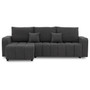 Rohová rozkládací sedací souprava Modena II Tmavě šedá