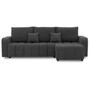 Rohová rozkládací sedací souprava Modena II Tmavě šedá - galerie #1