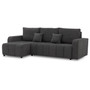 Rohová rozkládací sedací souprava Modena II Tmavě šedá - galerie #3