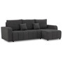 Rohová rozkládací sedací souprava Modena II Tmavě šedá - galerie #2