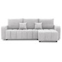 Rohová rozkládací sedací souprava Modena II Světle šedá - galerie #1
