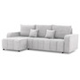 Rohová rozkládací sedací souprava Modena II Světle šedá - galerie #3