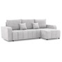 Rohová rozkládací sedací souprava Modena II Světle šedá - galerie #2