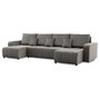 Rohová rozkládací sedací souprava U Modena I Šedá - galerie #2