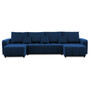 Rohová rozkládací sedací souprava U Modena I Tmavě modrá