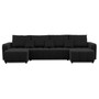 Rohová rozkládací sedací souprava U Modena I Černá