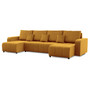 Rohová rozkládací sedací souprava U Modena I Žlutá - galerie #2